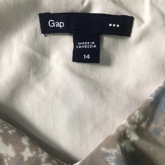 GAP Sleeveless Frilly V-neck Paint Splatter Mini Dress - Picture 5 of 6